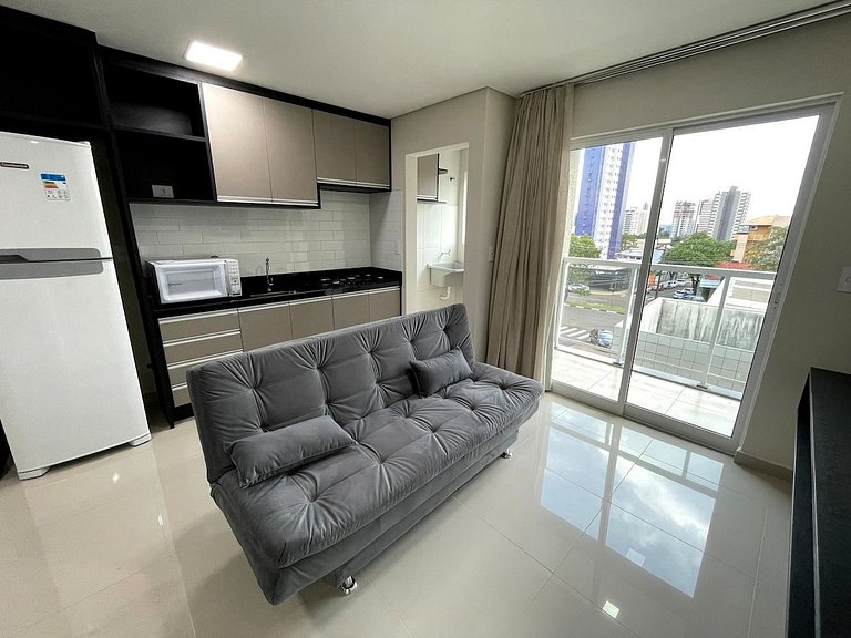 Central apartment with 2 bedrooms, garage, and washing machi