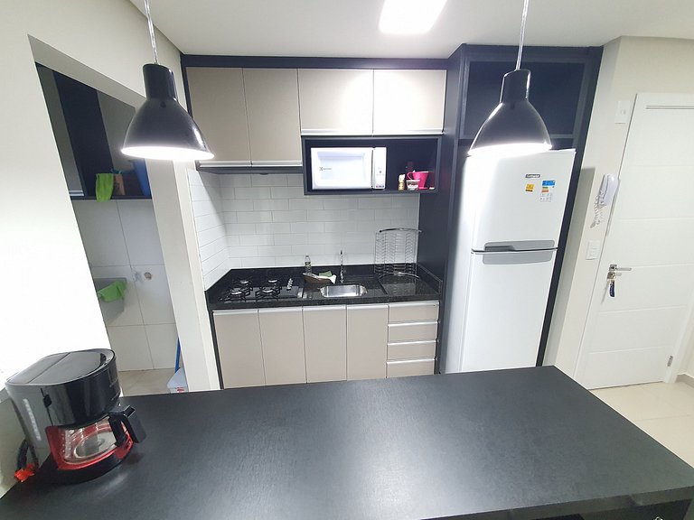 Novo central 2 quartos wifi/garagem/elevador