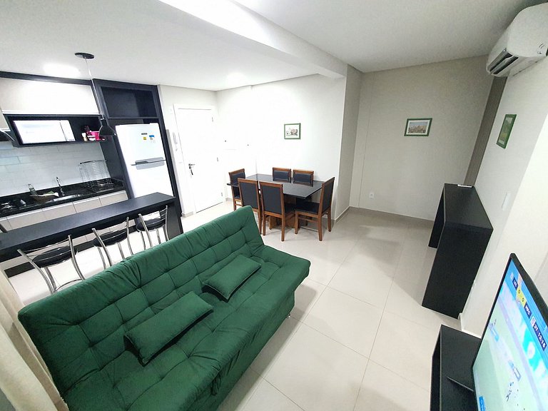 Novo central 2 quartos wifi/garagem/elevador