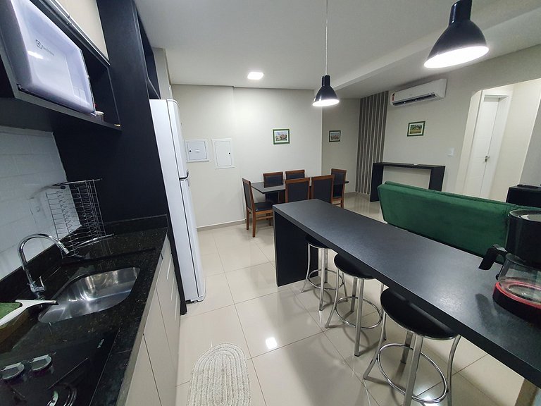 Super novo central 2 quartos wifi/garagem/elevador