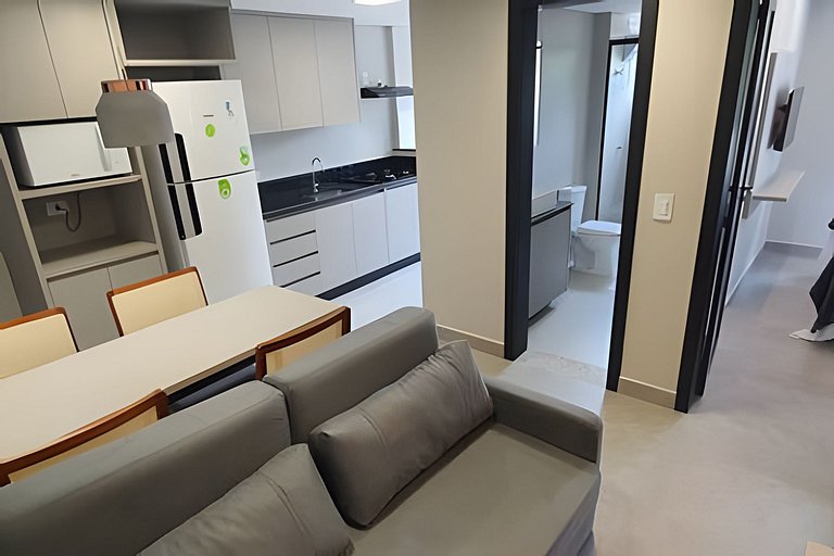 Ap novo 2 quartos/ar condicionado/elevador/piscina/garagem