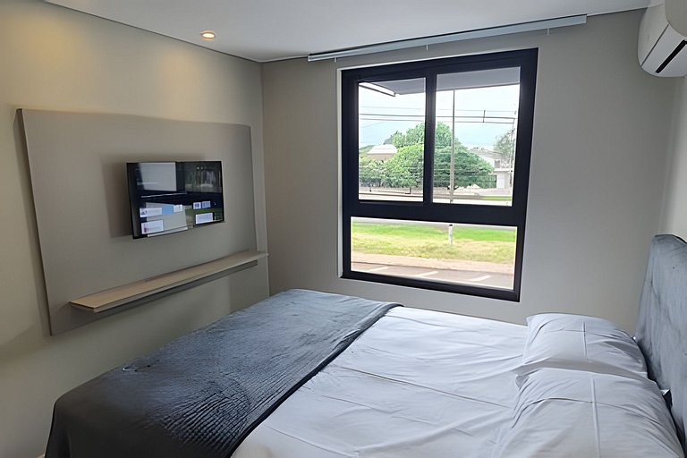 Ap novo 2 quartos/ar condicionado/elevador/piscina/garagem