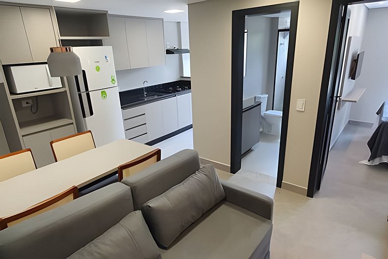 Ap novo 2 quartos/ar condicionado/elevador/piscina/garagem