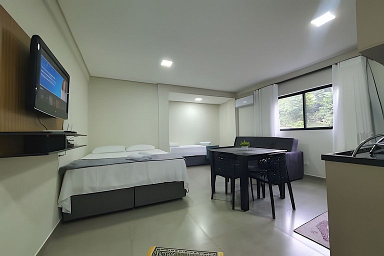 Estudio nuevo céntrico moderno con garaje y gimnasio