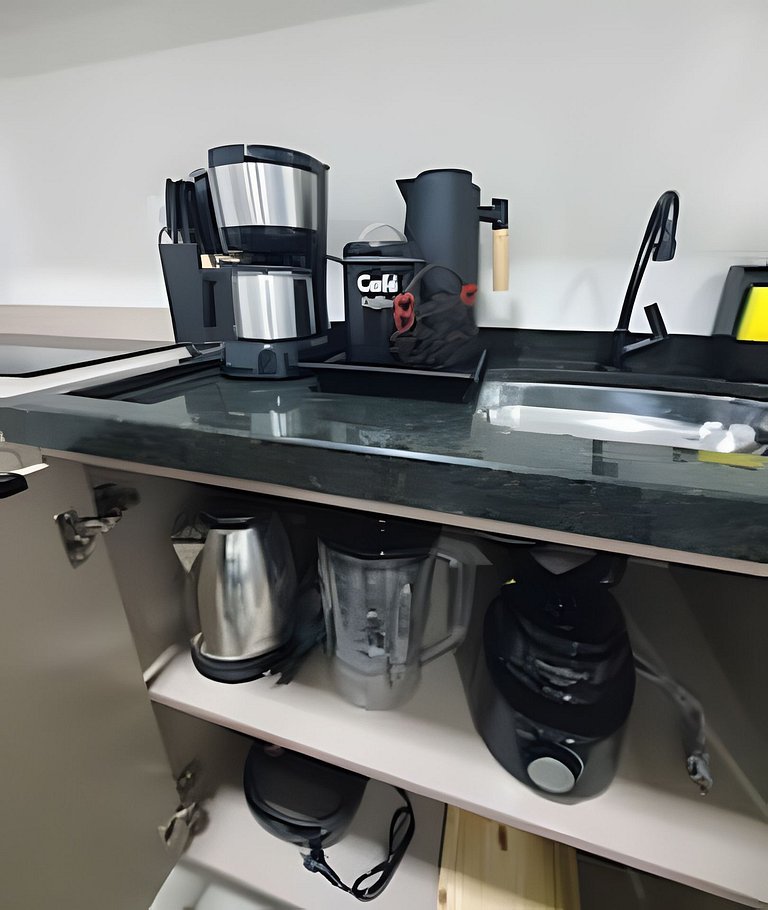 Estúdio novo central moderno garagem academia