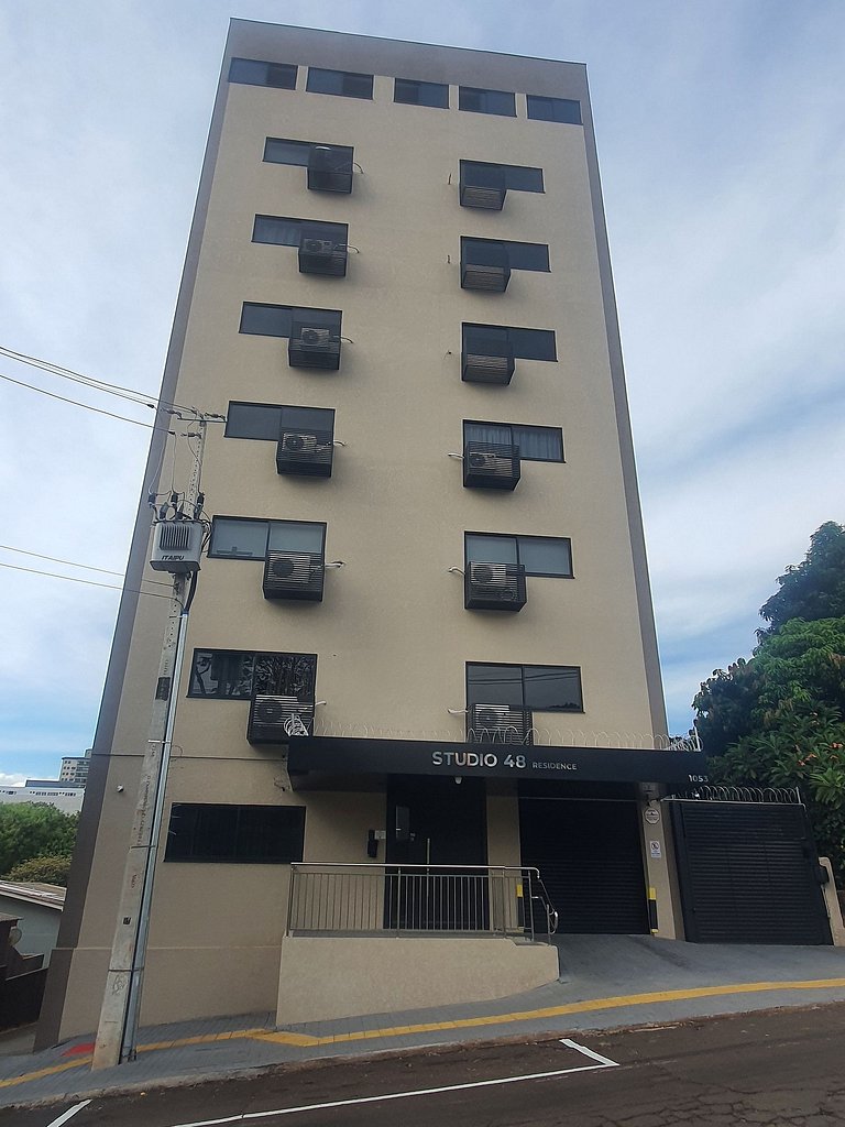 Estúdio novo central moderno garagem academia