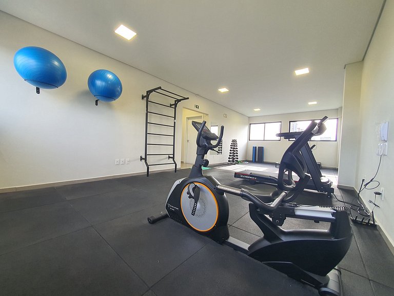 Estúdio novo central moderno garagem academia