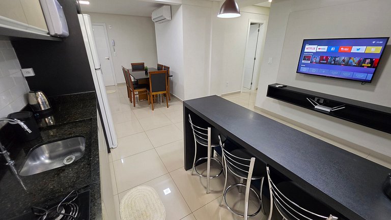 Central apartment with 2 bedrooms, garage, and washing machi