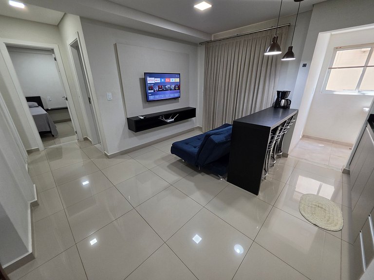 Central apartment with 2 bedrooms, garage, and washing machi